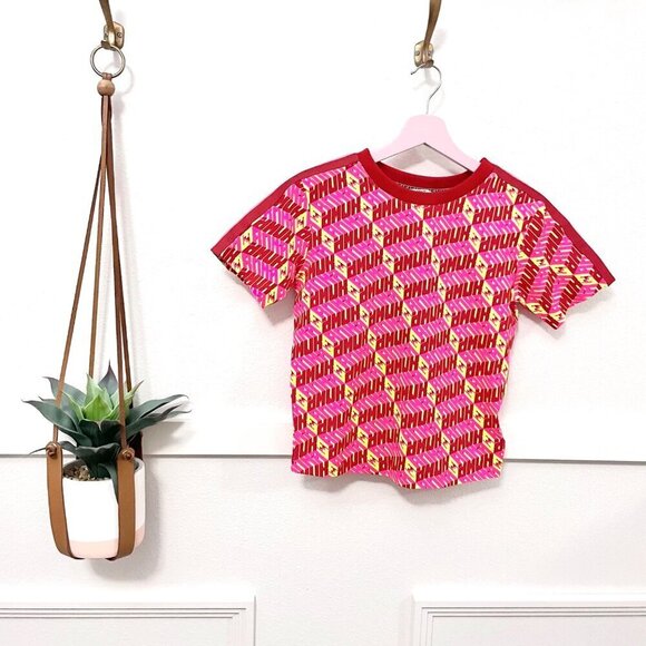 NWT Fendi Red Fendi Roma Amor T-Shirt Short Sleeve Colorful Size M - Picture 2 of 13